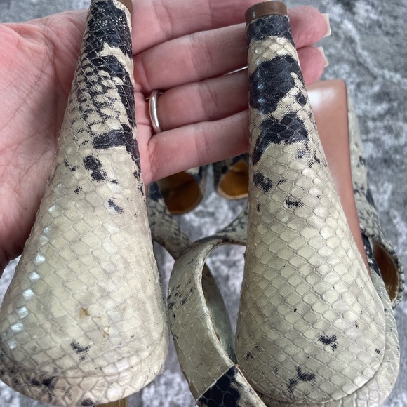 Python platform peep toe sling back - Picture 2 of 5